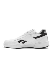 weiße und schwarze Leder niedrige Sneakers von Reebok Classics