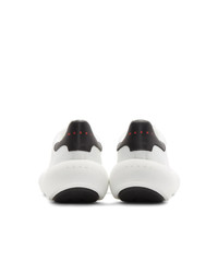weiße und schwarze Leder niedrige Sneakers von Marni