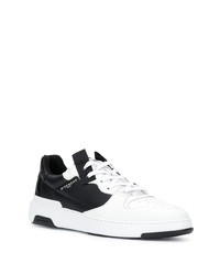 weiße und schwarze Leder niedrige Sneakers von Givenchy