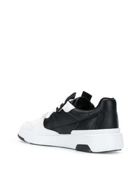 weiße und schwarze Leder niedrige Sneakers von Givenchy