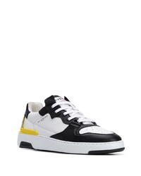 weiße und schwarze Leder niedrige Sneakers von Givenchy