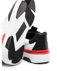 weiße und schwarze Leder niedrige Sneakers von Givenchy