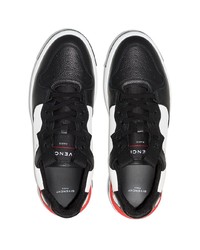 weiße und schwarze Leder niedrige Sneakers von Givenchy