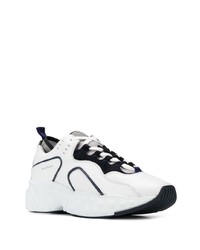 weiße und schwarze Leder Sportschuhe von Acne Studios