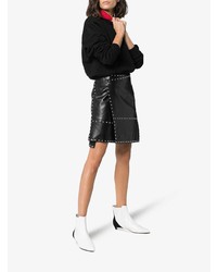 weiße und schwarze Leder Stiefeletten von Givenchy