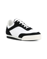 weiße und schwarze niedrige Sneakers von Comme Des Garcons SHIRT