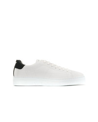 weiße und schwarze niedrige Sneakers von Emporio Armani