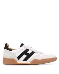 weiße und schwarze niedrige Sneakers von Hogan