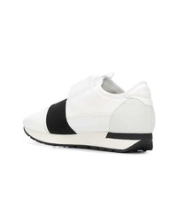 weiße und schwarze niedrige Sneakers von Balenciaga
