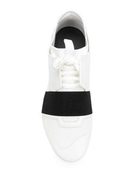 weiße und schwarze niedrige Sneakers von Balenciaga