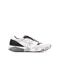 weiße und schwarze niedrige Sneakers von Premiata