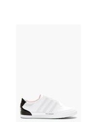 weiße und schwarze niedrige Sneakers von Y-3