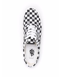 weiße und schwarze Segeltuch niedrige Sneakers mit Karomuster von Vans