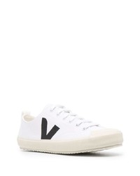 weiße und schwarze Segeltuch niedrige Sneakers von Veja