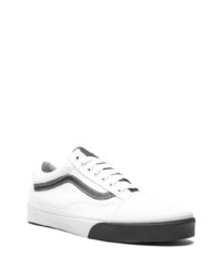 weiße und schwarze Segeltuch niedrige Sneakers von Vans