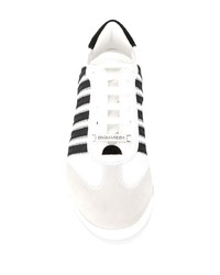 weiße und schwarze Segeltuch niedrige Sneakers von DSQUARED2
