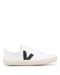 weiße und schwarze Segeltuch niedrige Sneakers von Veja