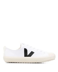 weiße und schwarze Segeltuch niedrige Sneakers von Veja