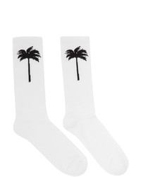 weiße und schwarze Socken von Palm Angels