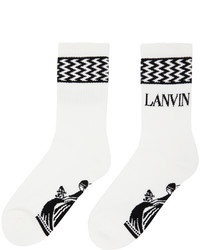 weiße und schwarze Socken von Lanvin