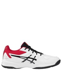 weiße und schwarze Sportschuhe von Asics