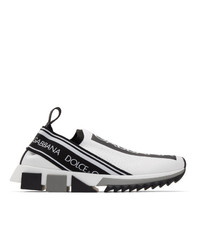 weiße und schwarze Sportschuhe von Dolce and Gabbana