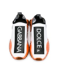 weiße und schwarze Sportschuhe von Dolce & Gabbana