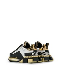 weiße und schwarze Sportschuhe von Dolce & Gabbana