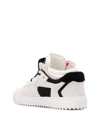 weiße und schwarze Wildleder niedrige Sneakers von Off-White