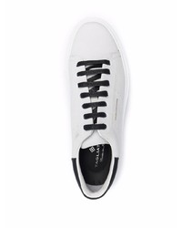 weiße und schwarze Wildleder niedrige Sneakers von Tagliatore