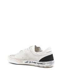 weiße und schwarze Wildleder niedrige Sneakers von Golden Goose