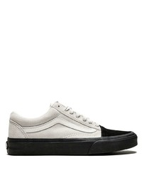 weiße und schwarze Wildleder niedrige Sneakers von Vans