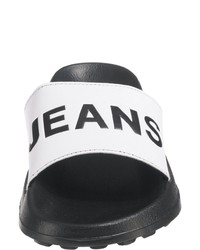 weiße und schwarze Zehensandalen von Tommy Jeans