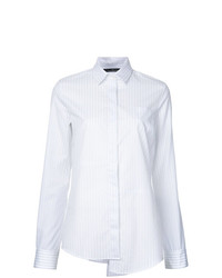 weiße vertikal gestreifte Bluse mit Knöpfen von Rokh
