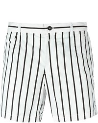 weiße vertikal gestreifte Shorts von Dolce & Gabbana