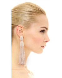 weiße Perlen Ohrringe von Oscar de la Renta