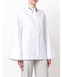 weiße verzierte Bluse mit Knöpfen von Dondup