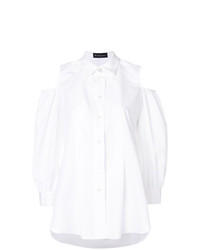 weiße verzierte Bluse mit Knöpfen von Rossella Jardini