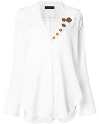 weiße verzierte Bluse von Ellery