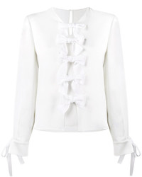 weiße verzierte Bluse von Fendi