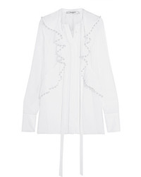 weiße verzierte Bluse von Givenchy