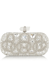 weiße verzierte Clutch von Marchesa