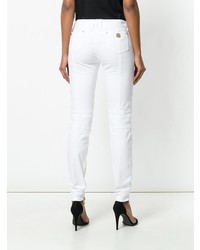 weiße verzierte enge Jeans von Balmain