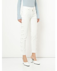 weiße verzierte enge Jeans von Tu Es Mon Trésor