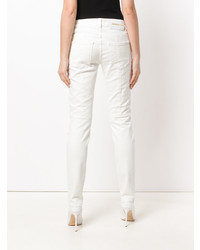 weiße verzierte enge Jeans von PIERRE BALMAIN