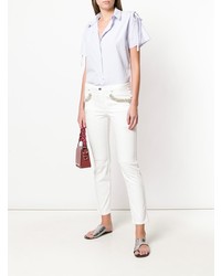 weiße verzierte enge Jeans von Ermanno Ermanno