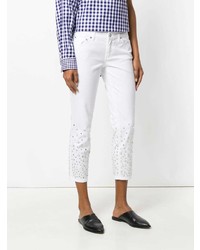 weiße verzierte enge Jeans von MICHAEL Michael Kors