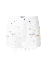 weiße verzierte Jeansshorts von Forte Dei Marmi Couture
