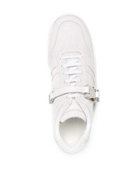 weiße verzierte Leder niedrige Sneakers von 1017 Alyx 9Sm