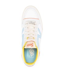 weiße verzierte Leder niedrige Sneakers von Vans